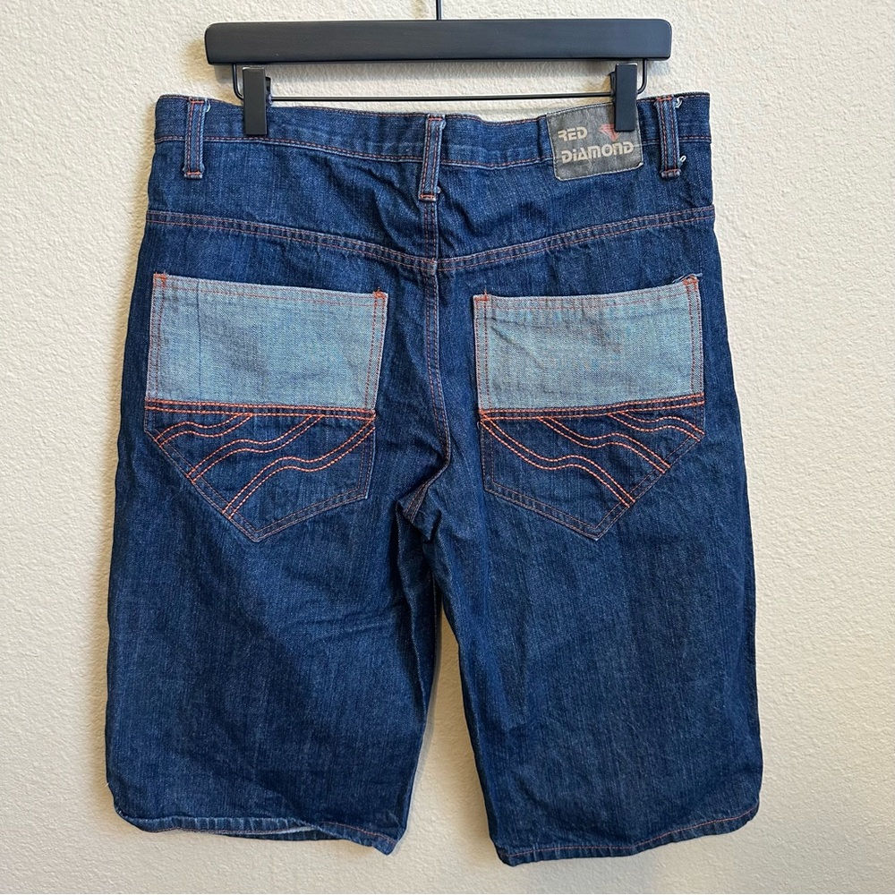 Vintage Y2K Red Diamond Men’s Jean Shorts